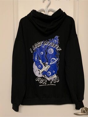 A**holes Live Forever Hoodie Mens L Lost Myself For You Skull Streetwear Skate